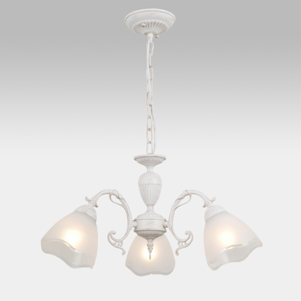 CL413230 CITILUX подвесная люстра Патина Латур, белый, золото, E27*3*75W