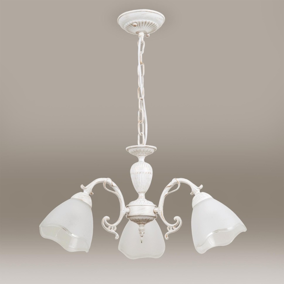 CL413230 CITILUX подвесная люстра Патина Латур, белый, золото, E27*3*75W