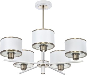 CL421252 CITILUX потолочная люстра на штанге ALTON, белый+хром, E27*5*75W, 60см диаметр