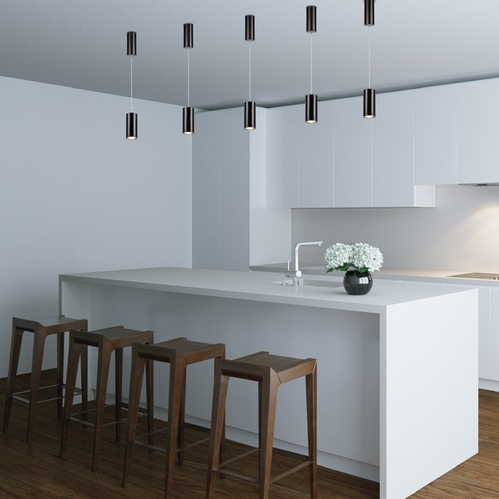 357883 Novotech TUBO черный накладной светодиодный светильник 7Вт 3000К