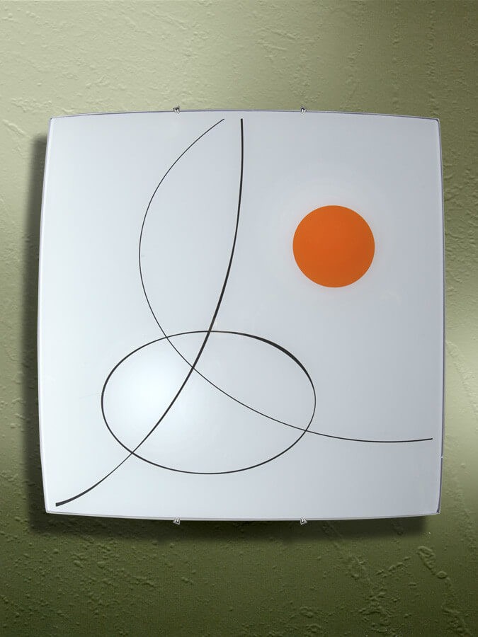 V6653/2A VitaLuce настенно-потолочный светильник квадратная Тарелка, 30х30см, Е27*2*60Вт