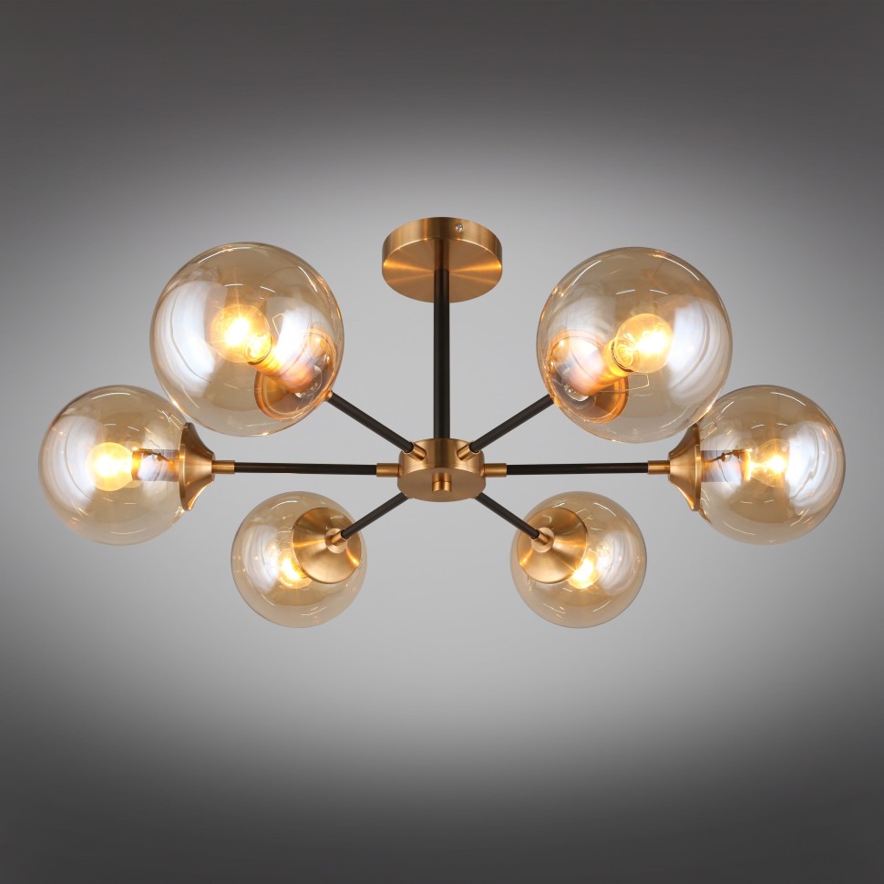 APL.909.07.06 APLOYT потолочная люстра Beta, E14*6*40W, янтарный