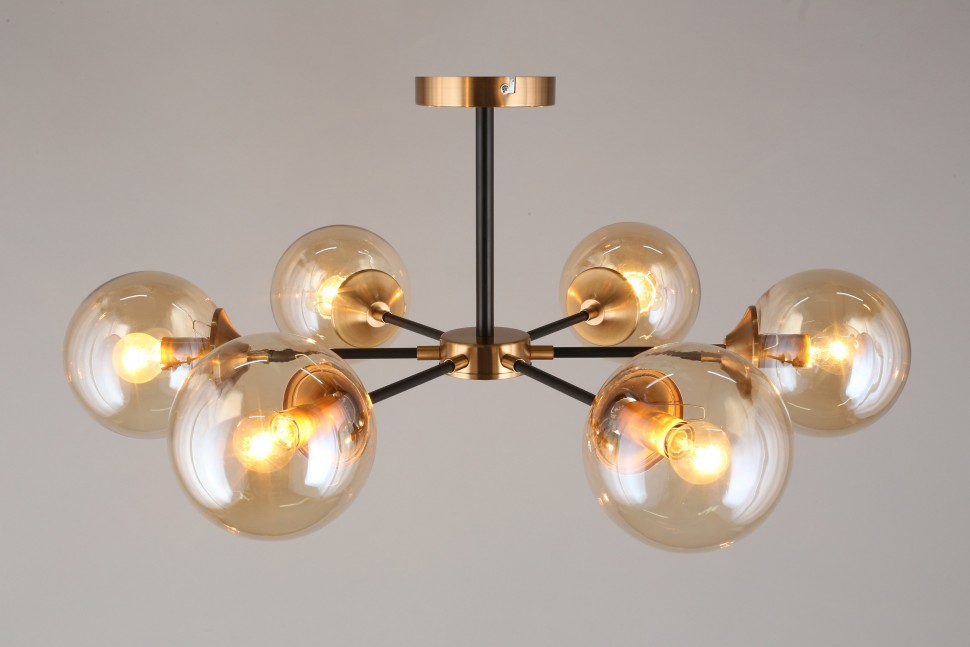 APL.909.07.06 APLOYT потолочная люстра Beta, E14*6*40W, янтарный