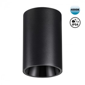359419 NOVOTECH Накладной черный светодиодный влагозащищённый IP54 светильник RECTE 10W 4000K