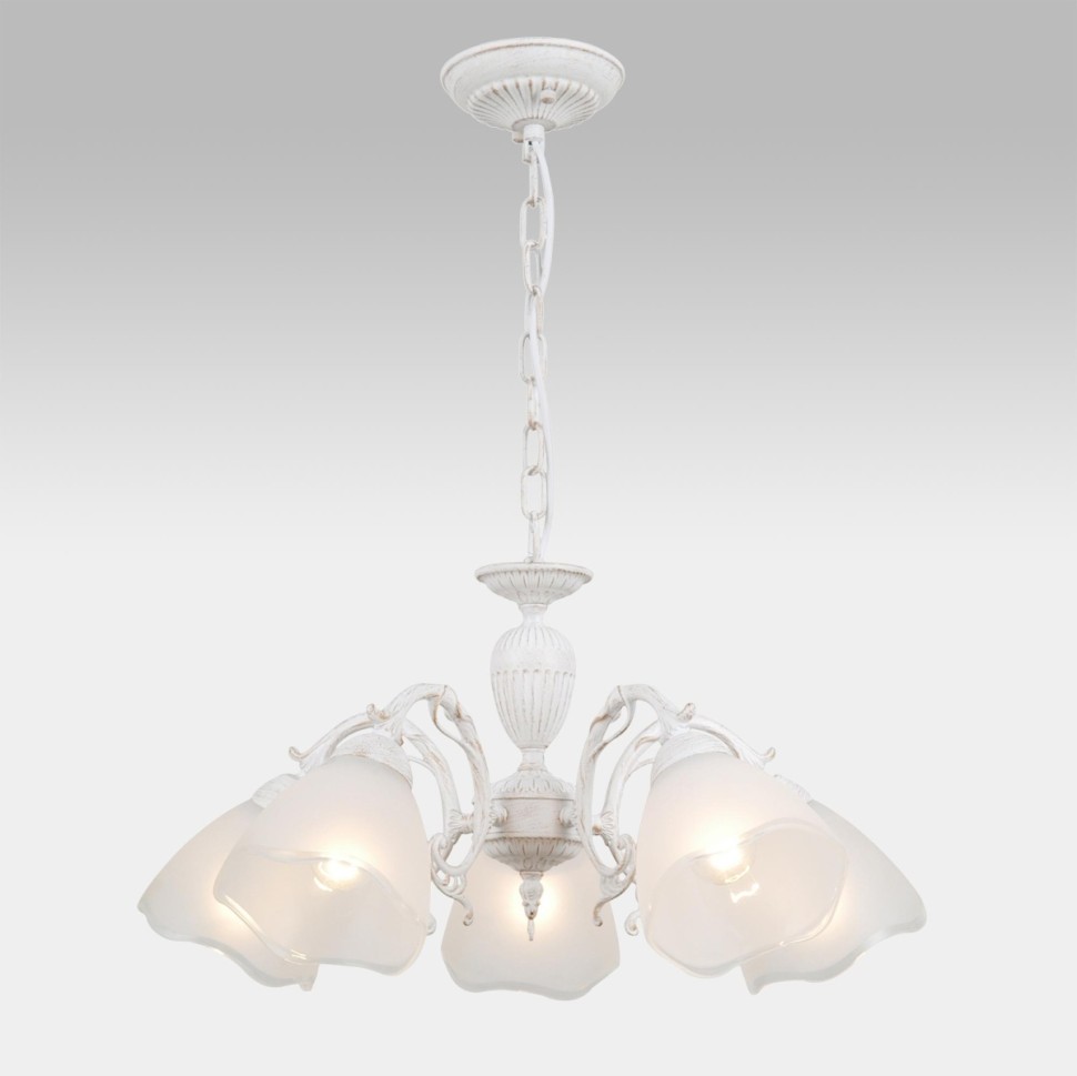 CL413250 CITILUX подвесная люстра Патина Латур, белый, золото, E27*5*75W