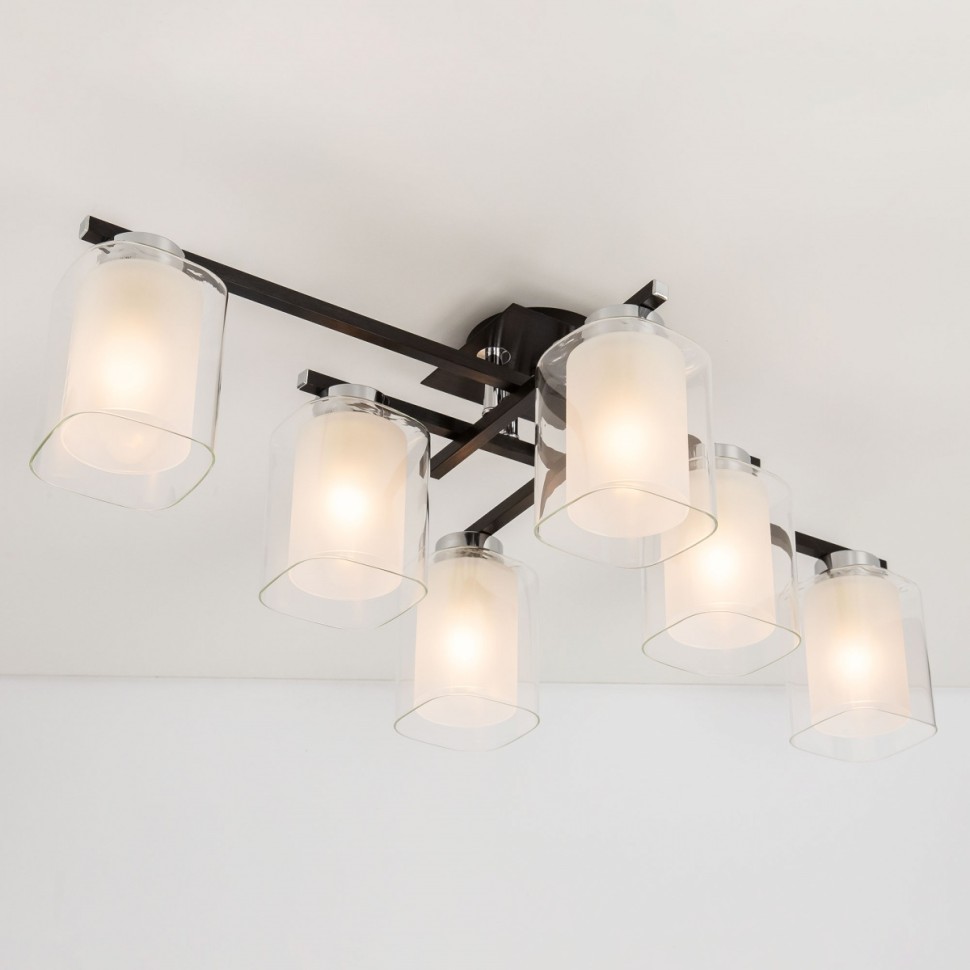 CL111161 Citilux Потолочный светильник Диез, черный, хром, E27*6*75W