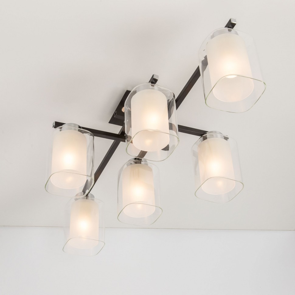 CL111161 Citilux Потолочный светильник Диез, черный, хром, E27*6*75W