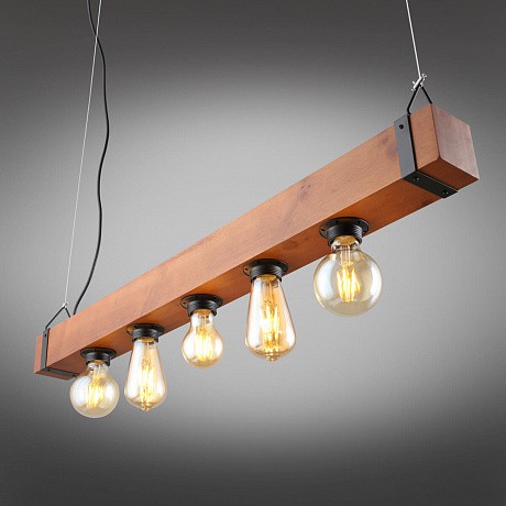 OML-94603-05 Omnilux  Подвесной светильник из дерева Castelluzzo, филаментные лампы 6 Вт в комплекте 