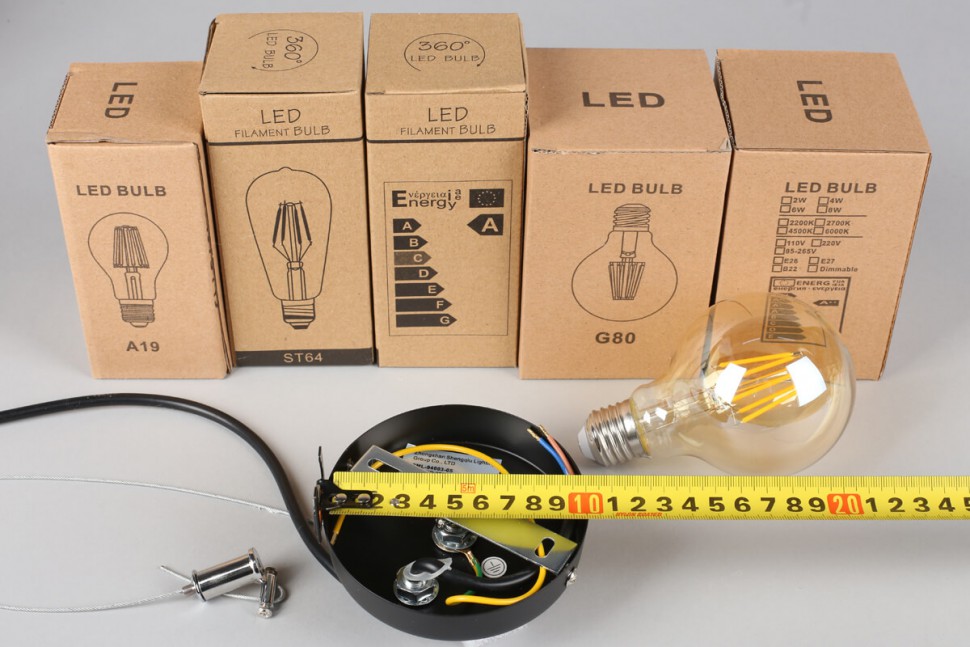 OML-94603-05 Omnilux  Подвесной светильник из дерева Castelluzzo, филаментные лампы 6 Вт в комплекте 