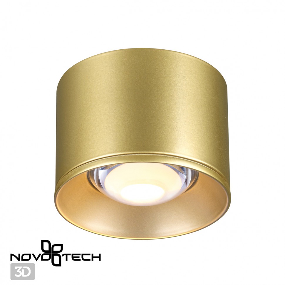 358669 NOVOTECH OVER Светильник накладной светодиодный PATERA золото, 12W, 4000K, 1200Lm