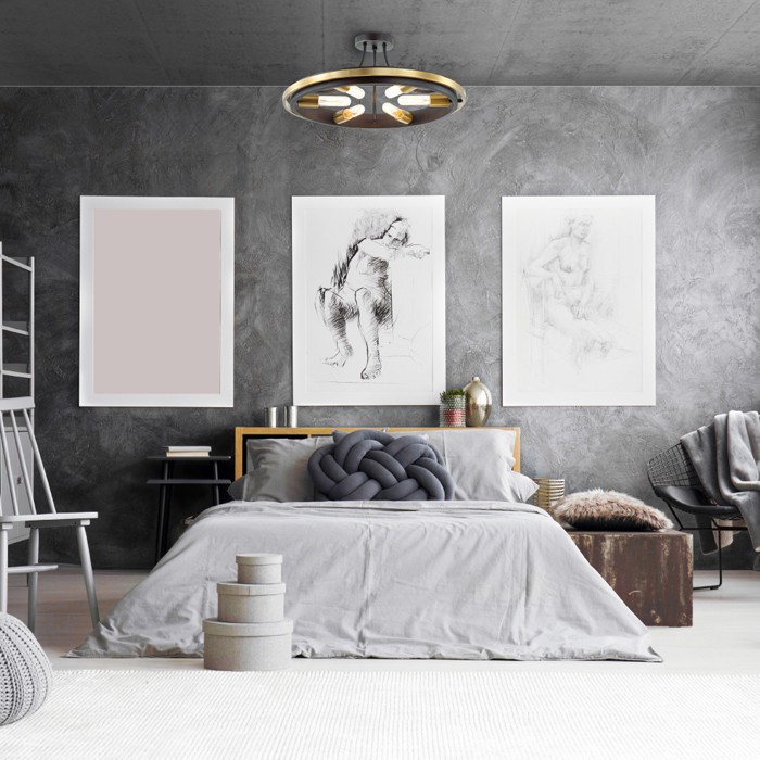 4401/6C LUMION LOFTI потолочная люстра MAEVE, золотой, черный, E27*6*60W