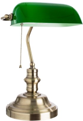 A2492LT-1AB ARTE LAMP Banker зеленая настольная лампа