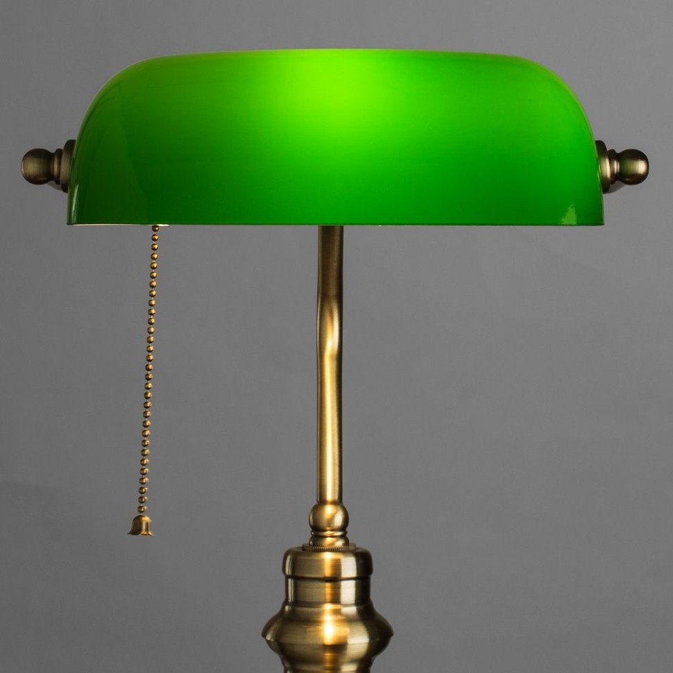 A2492LT-1AB ARTE LAMP Banker зеленая настольная лампа