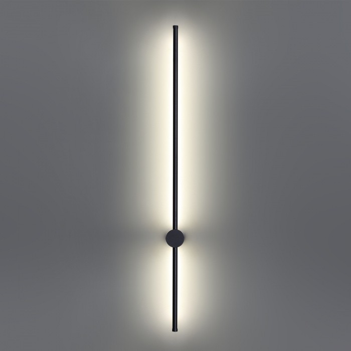 4335/18WLP ODEON LIGHT Fellini чёрный настенный светильник отраженного света, IP20, LED 18W, 849Лм, 3000K/4000K, 100см