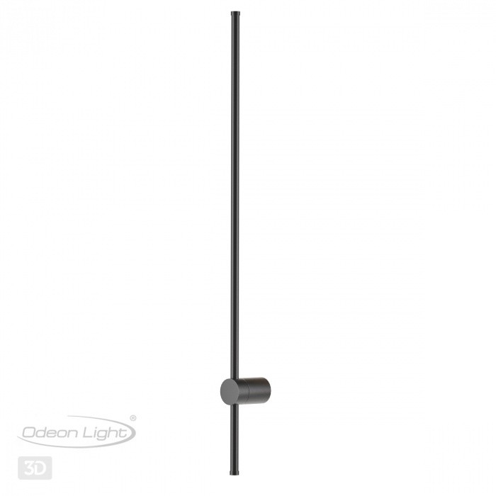 4335/18WLP ODEON LIGHT Fellini чёрный настенный светильник отраженного света, IP20, LED 18W, 849Лм, 3000K/4000K, 100см