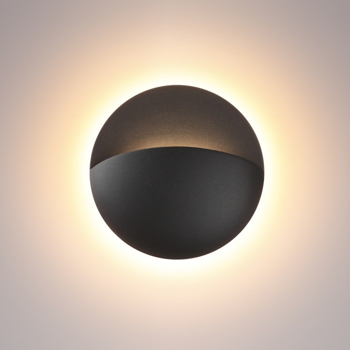 359533 NOVOTECH STREET черный ландшафтный светодиодный настенный светильник HALO, IP54, 10W, 3000К