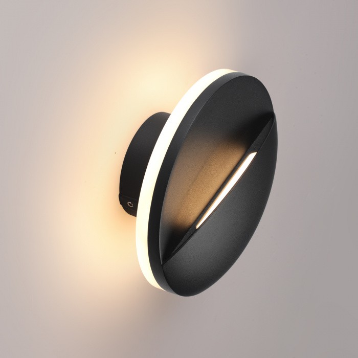 359533 NOVOTECH STREET черный ландшафтный светодиодный настенный светильник HALO, IP54, 10W, 3000К