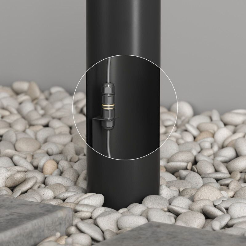 DK9816-BK Denkirs Наземный черный уличный LED светильник Vega, IP65, 12W, 3000K, 65см