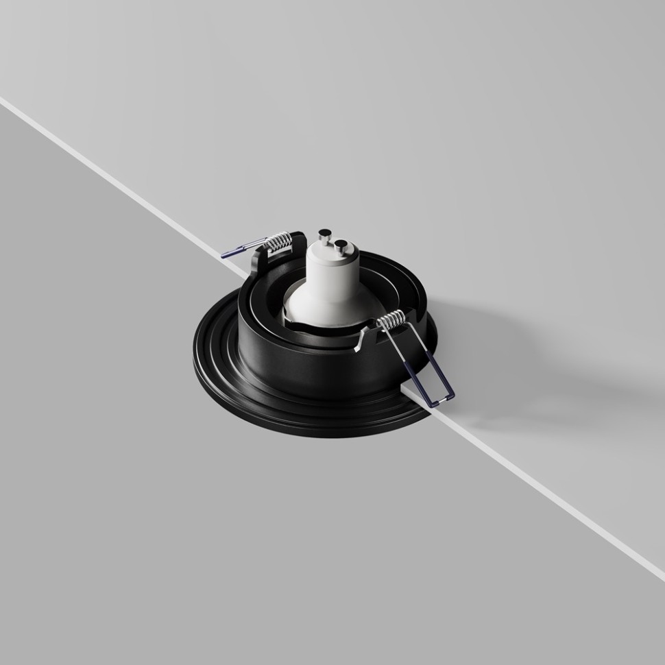 DL061-GU10-B Maytoni Wink Черный встраиваемый влагозащищенный IP65 светильник, круглый, поворотный