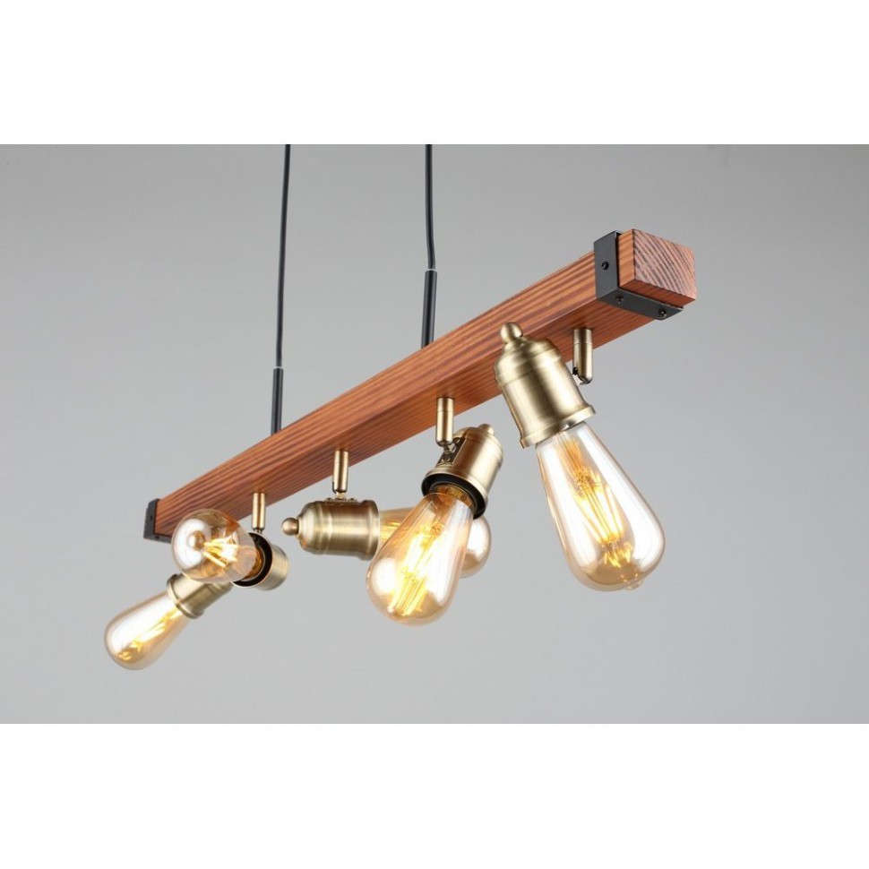 OML-94613-05 Omnilux  Подвесной деревянный светильник Castelluzzo, филаментные лампы 6 Вт в комплекте