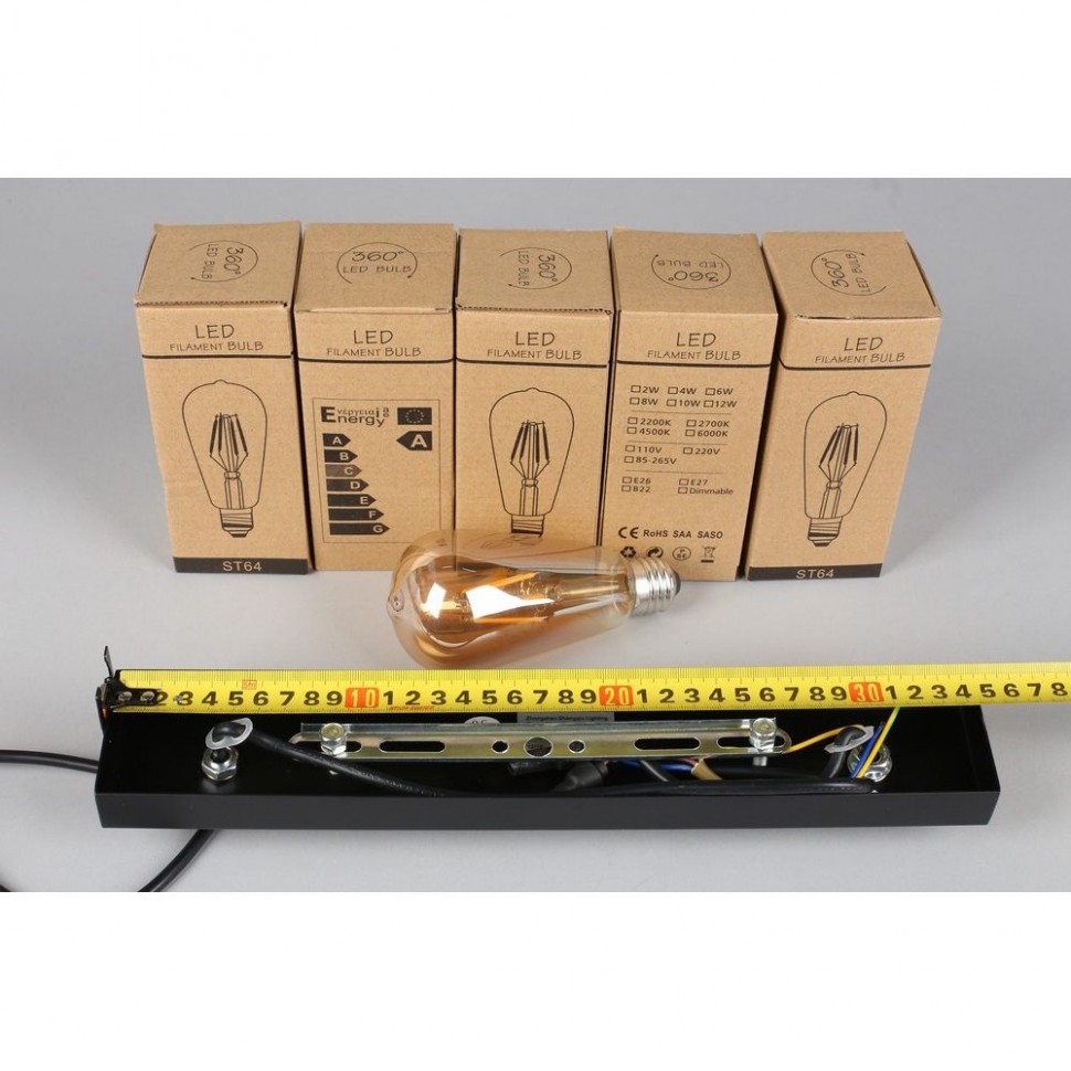 OML-94613-05 Omnilux  Подвесной деревянный светильник Castelluzzo, филаментные лампы 6 Вт в комплекте