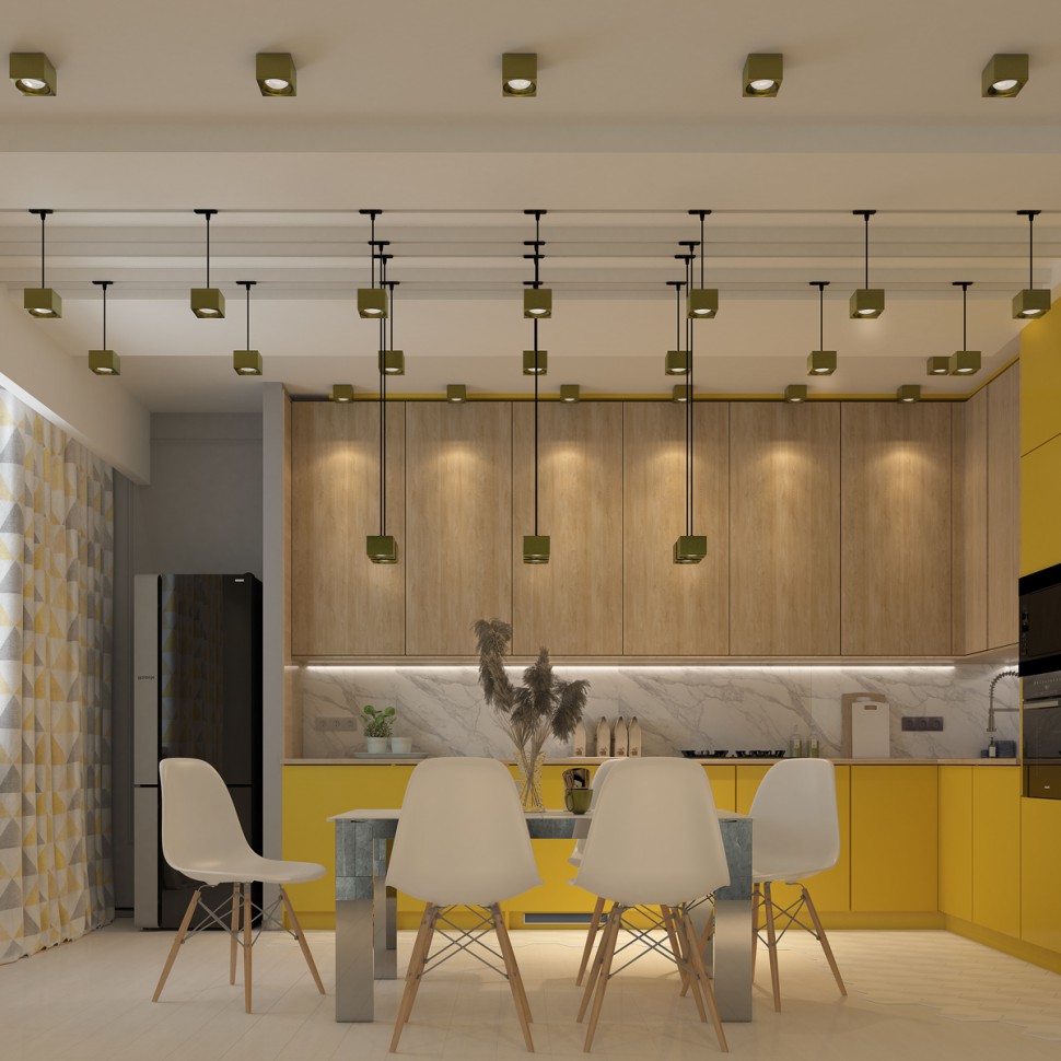 358670 NOVOTECH OVER Светильник накладной светодиодный PATERA квадрат, золото, 12W, 4000K, 1200Lm