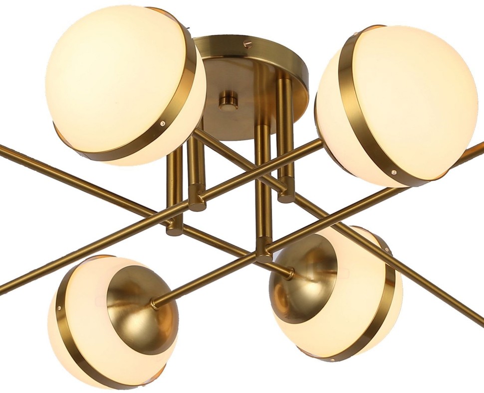 3051-8P F-Promo Stripy Потолочный светильник на Штанге E27*8*60W, медь, белый