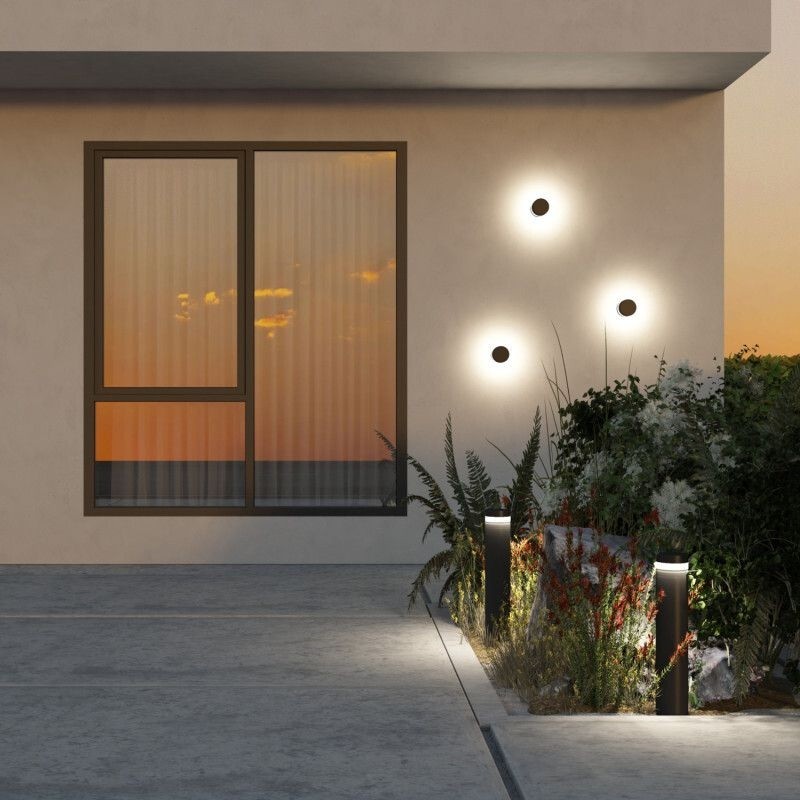 DK9810-BK Denkirs Настенный черный уличный LED светильник Vega, IP65, 12W, 3000K