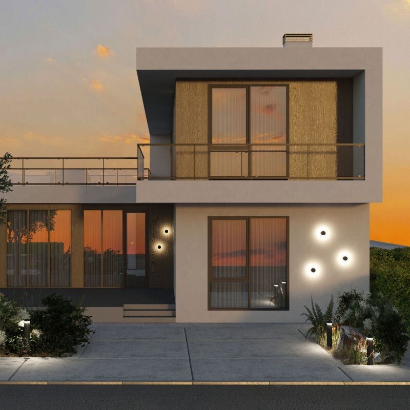 DK9810-BK Denkirs Настенный черный уличный LED светильник Vega, IP65, 12W, 3000K