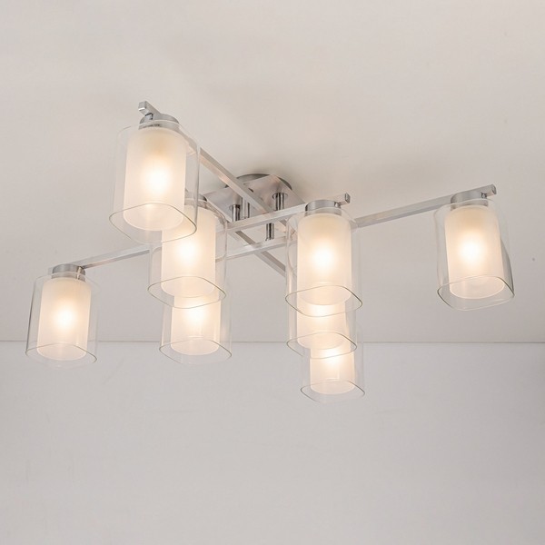 CL111180 Citilux Потолочный светильник Диез, алюминий, хром, E27*8*75W