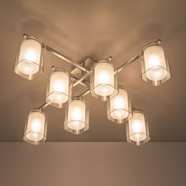 CL111180 Citilux Потолочный светильник Диез, алюминий, хром, E27*8*75W