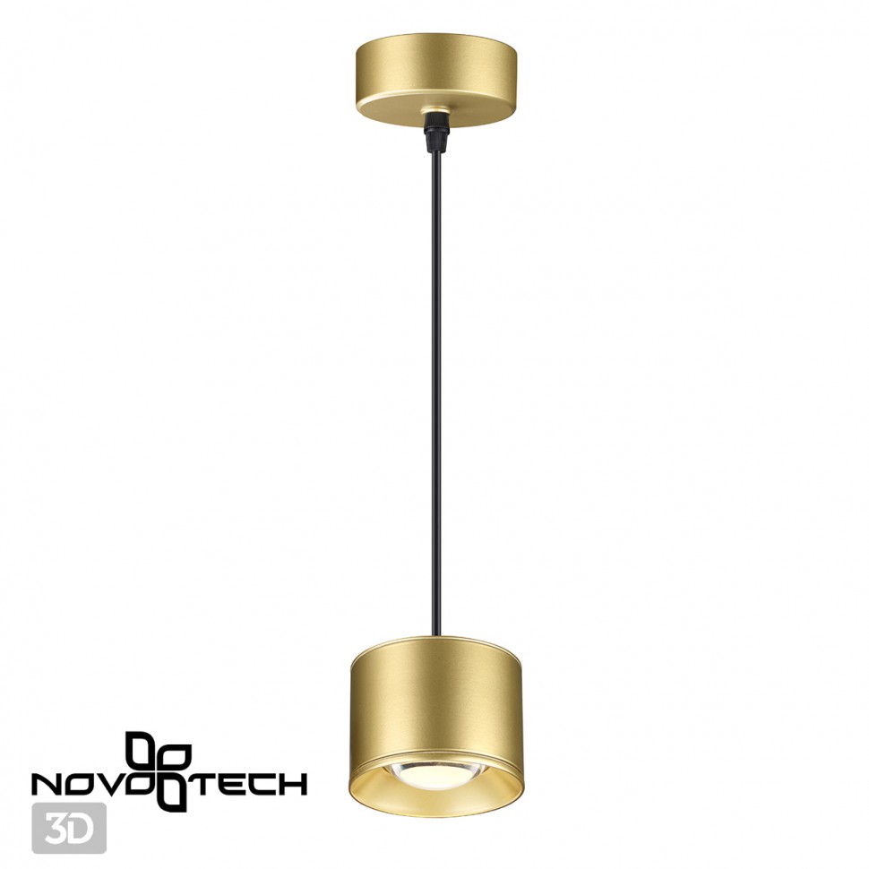 358671 NOVOTECH OVER Светильник подвесной светодиодный PATERA золото, 12W, 4000K, 1200Lm