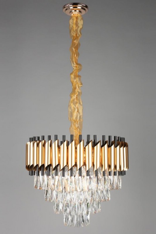 OML-81903-12 Omnilux Fontevivo подвесная хрустальная люстра, 49см диаметр, E14*12*40W