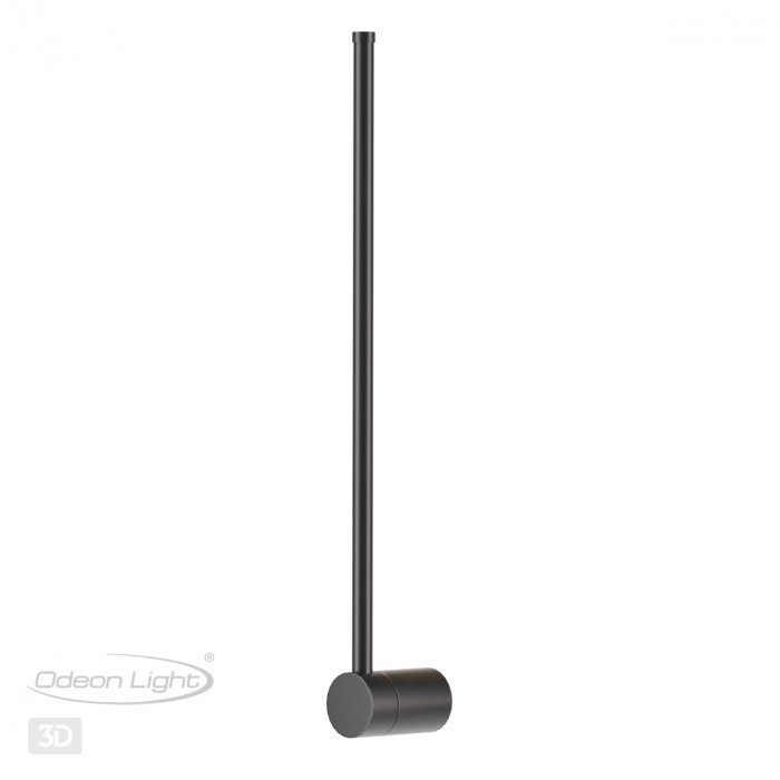 4335/12WLP ODEON LIGHT Fellini чёрный настенный светильник отраженного света, IP20, LED 12W, 525Лм, 3000K/4000K, 61см