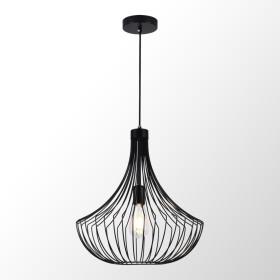 LSP-6025 Lussole Черный подвесной светильник Refugio, 40см диаметр