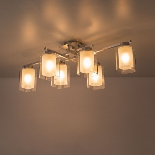 CL111160 Citilux Потолочный светильник Диез, алюминий, хром, E27*6*75W