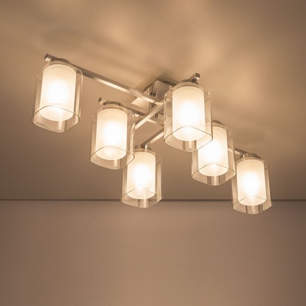 CL111160 Citilux Потолочный светильник Диез, алюминий, хром, E27*6*75W