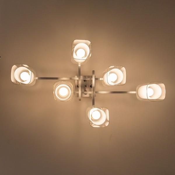 CL111160 Citilux Потолочный светильник Диез, алюминий, хром, E27*6*75W