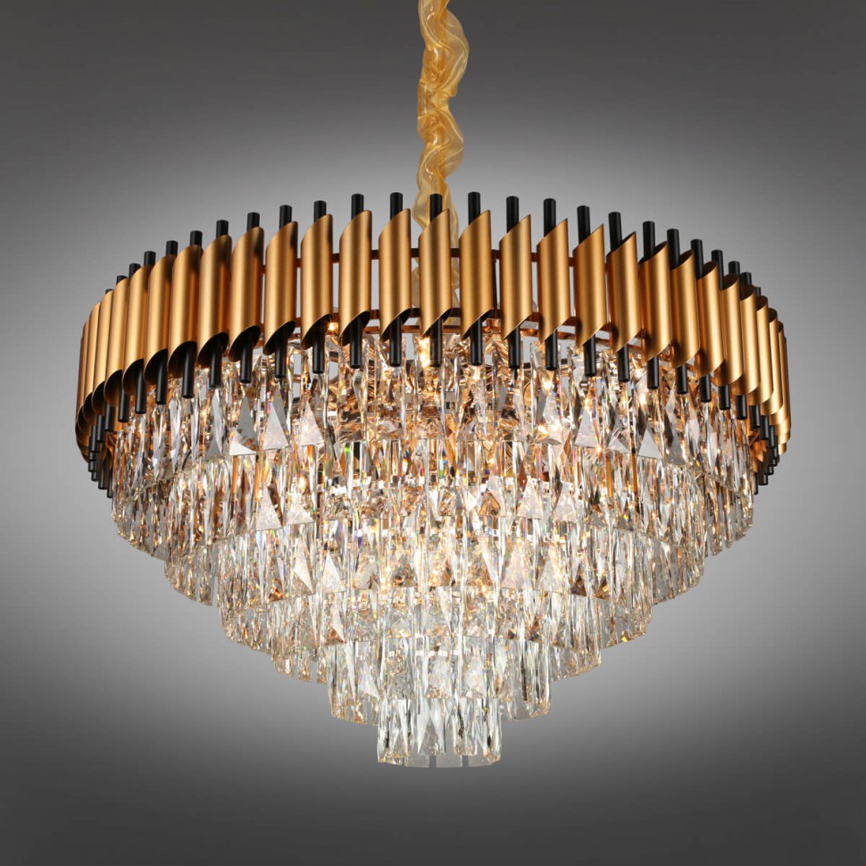 OML-81903-24 Omnilux Fontevivo подвесная большая хрустальная люстра, 80см диаметр, E14*24*40W