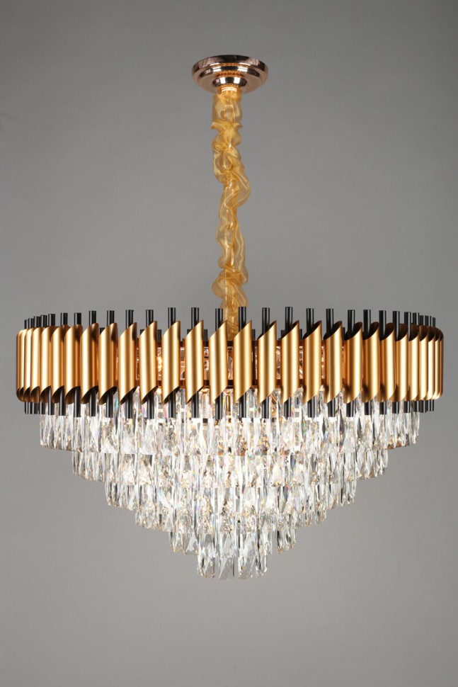 OML-81903-24 Omnilux Fontevivo подвесная большая хрустальная люстра, 80см диаметр, E14*24*40W