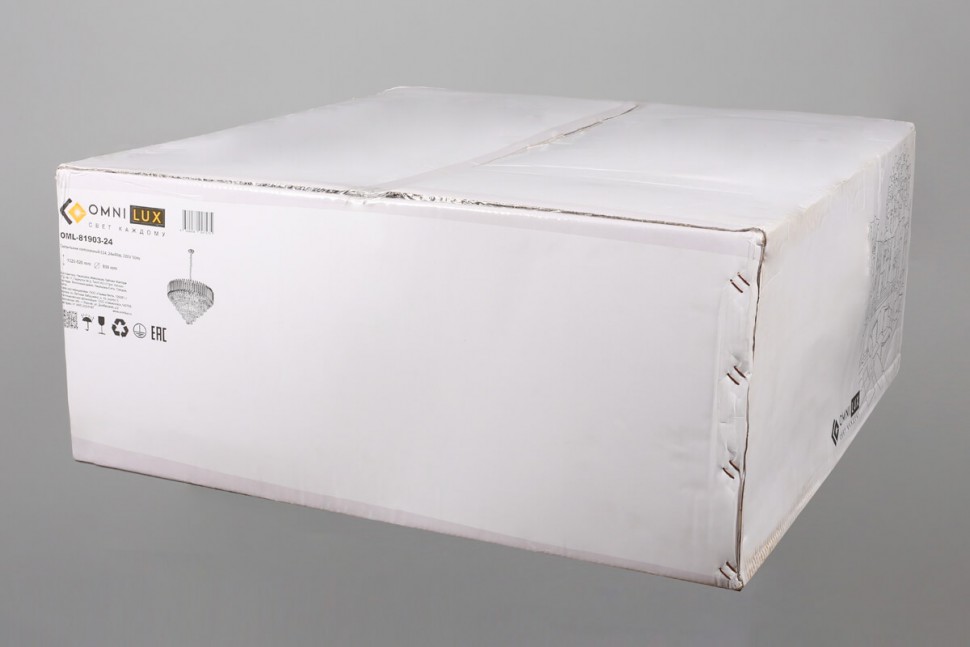 OML-81903-24 Omnilux Fontevivo подвесная большая хрустальная люстра, 80см диаметр, E14*24*40W