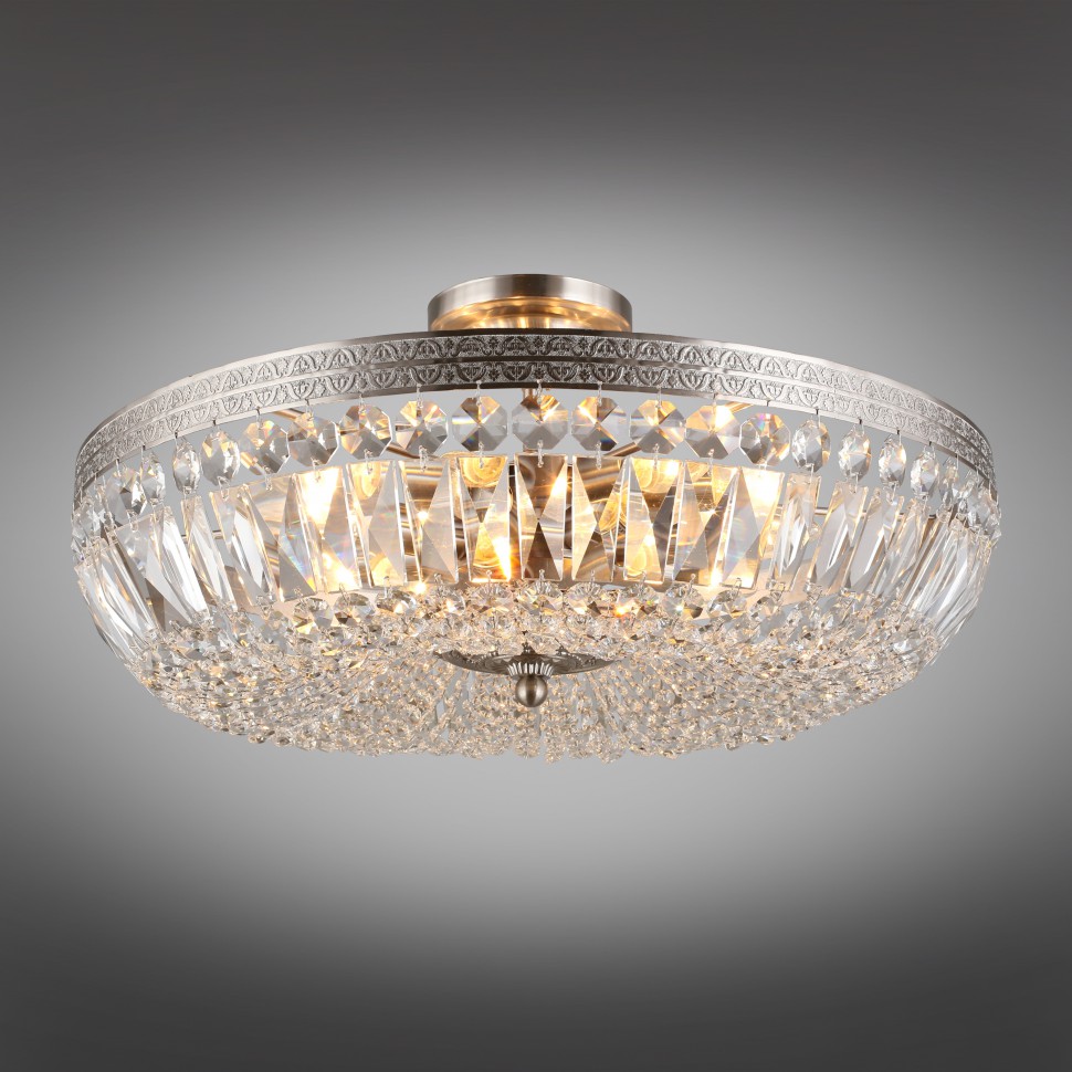 APL.757.17.08 APLOYT Lidi потолочная люстра хрусталь, никель, 55см диаметр