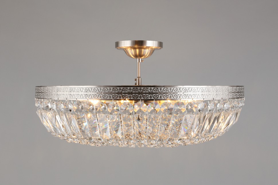 APL.757.17.08 APLOYT Lidi потолочная люстра хрусталь, никель, 55см диаметр