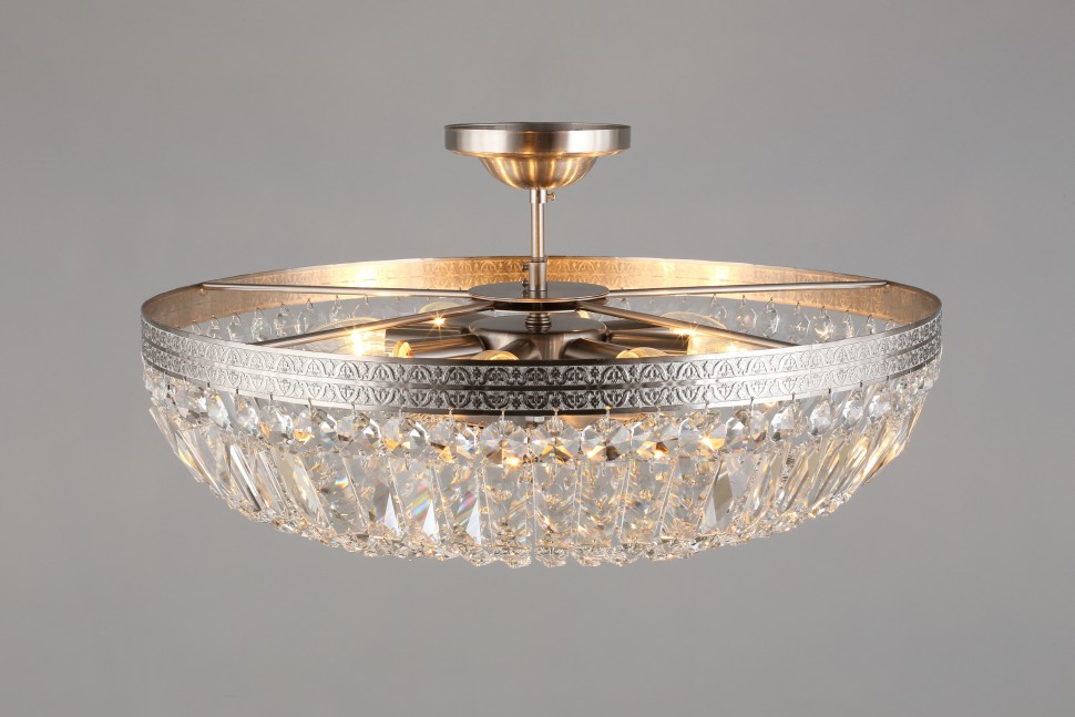 APL.757.17.08 APLOYT Lidi потолочная люстра хрусталь, никель, 55см диаметр