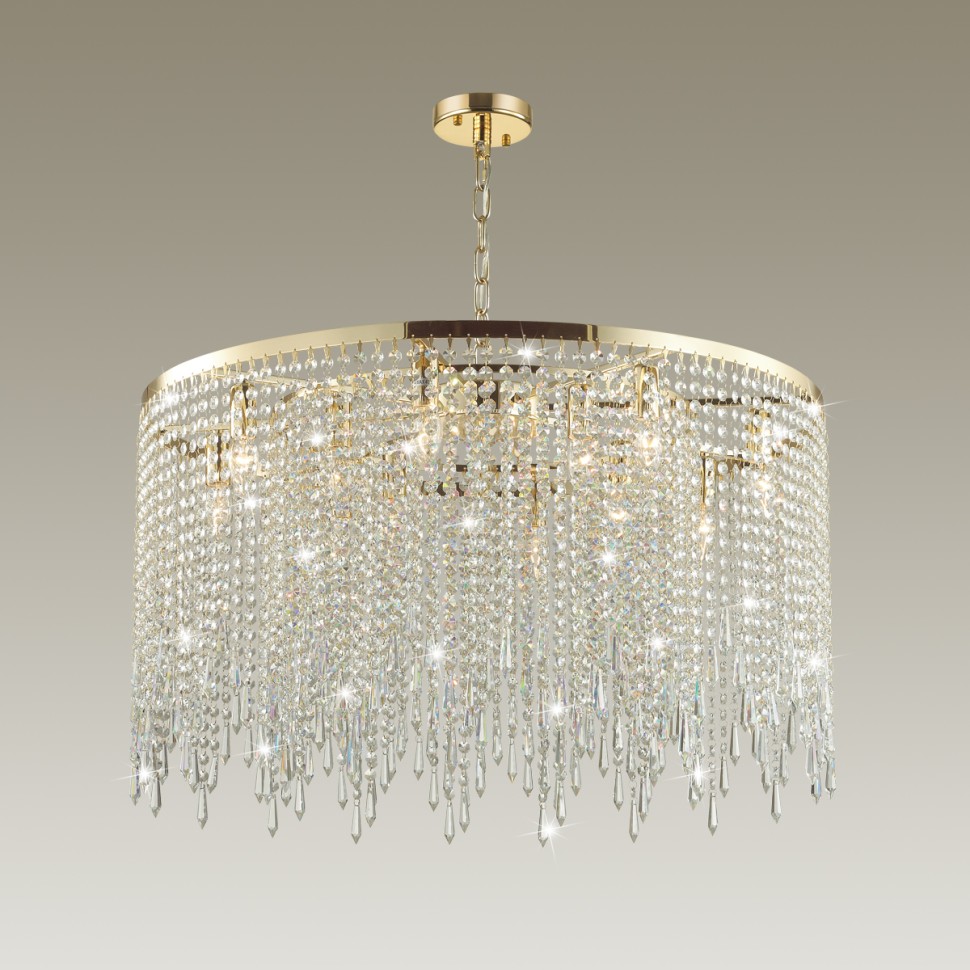 5028/12 ODEON LIGHT подвесная хрустальная люстра CHOKKA Modern, 80см диаметр, E14*12*40W