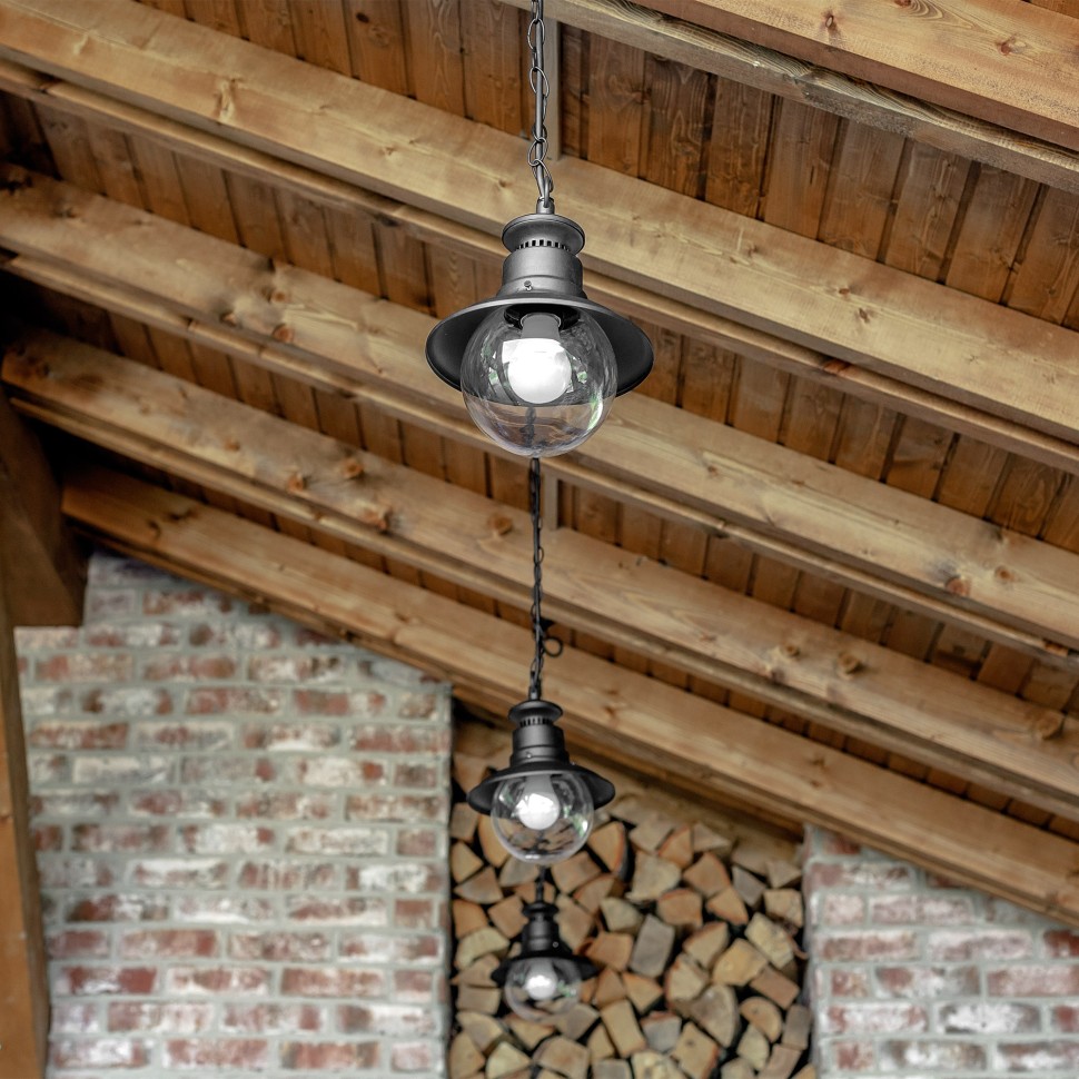 GL 3002H ELEKTROSTANDART подвесной уличный светильник Talli черный, E27, IP44