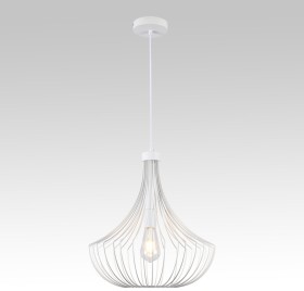 LSP-6026 Lussole Белый подвесной светильник Refugio, 40см диаметр