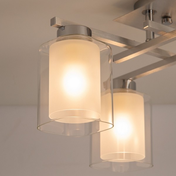 CL111140 Citilux Потолочный светильник Диез, алюминий, хром, E27*4*75W