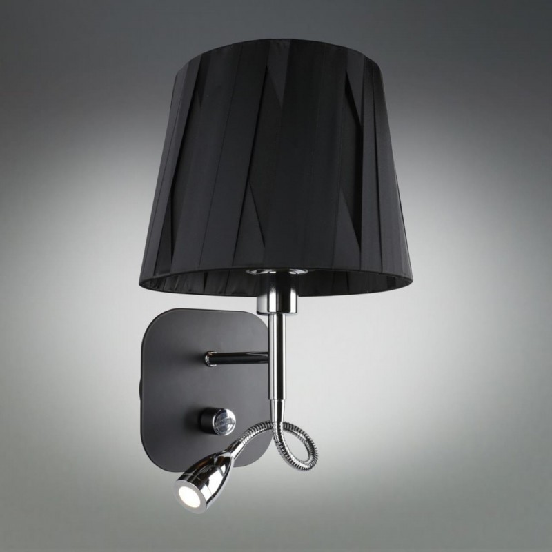 OML-62511-02 OMNILUX Correto черное бра с выключателем и гибкой подсветкой