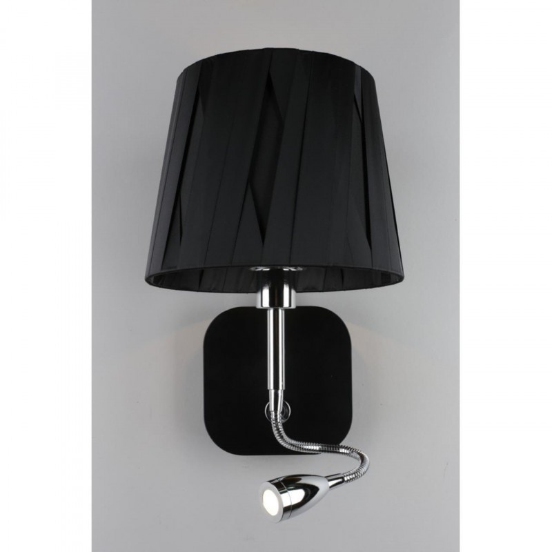OML-62511-02 OMNILUX Correto черное бра с выключателем и гибкой подсветкой